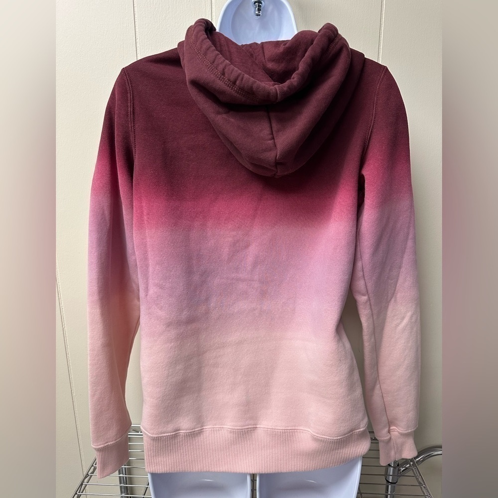 Hollister hoodie, ombre, maroon and pink sz S - Picture 2 of 4
